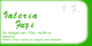 valeria fuzi business card