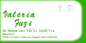 valeria fuzi business card